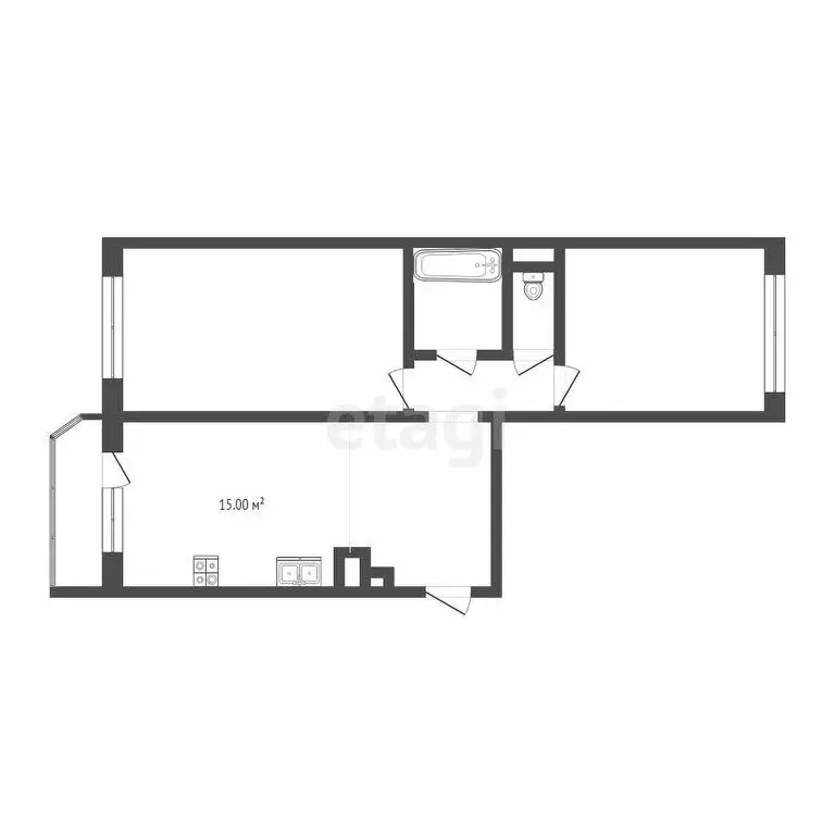 2-комнатная квартира: Тюмень, улица Александра Митинского, 4 (67.3 м) - Фото 0