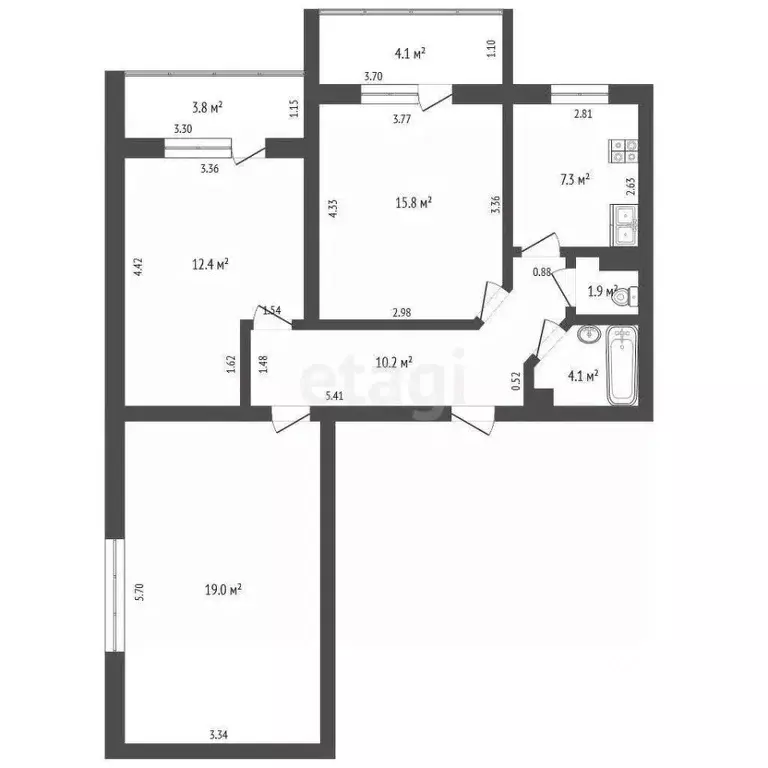 Комната Ямало-Ненецкий АО, Новый Уренгой просп. Губкина, 21 (31.4 м) - Фото 2