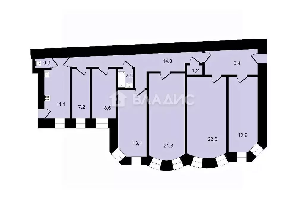 4-к кв. Санкт-Петербург Лиговский просп., 65 (125.0 м) - Фото 1