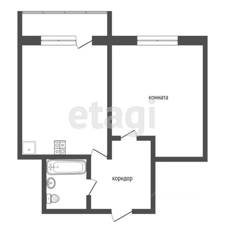 1-к кв. Ханты-Мансийский АО, Сургут Университетская ул., 15 (46.0 м) - Фото 1
