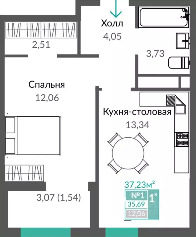 1-к кв. Крым, Симферополь Крымская роза мкр, Шалфей жилой комплекс ... - Фото 0