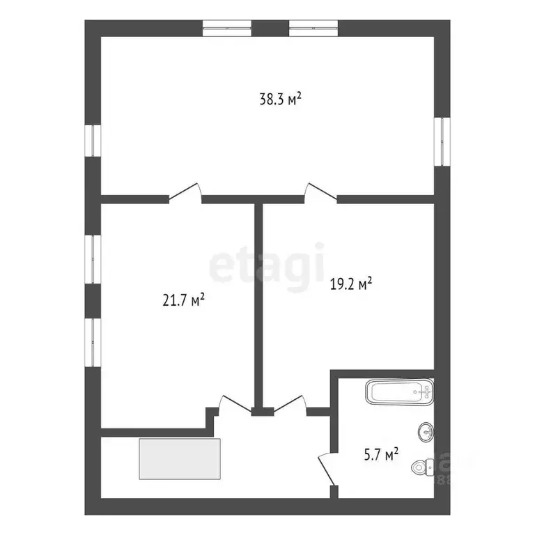 Дом в Красноярский край, Красноярск городской округ, д. Бугачево ул. ... - Фото 2