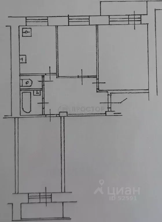 3-к кв. Москва Большая Грузинская ул., 57С1 (69.0 м) - Фото 2
