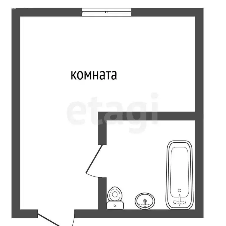 Квартира-студия: Заводоуковск, Первомайская улица, 9 (15.8 м) - Фото 1