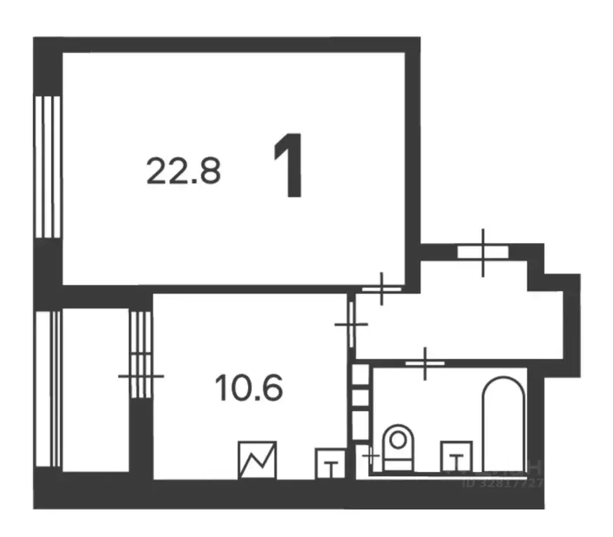 1-к кв. Москва Новочеремушкинская ул., 56/3 (43.0 м) - Фото 2