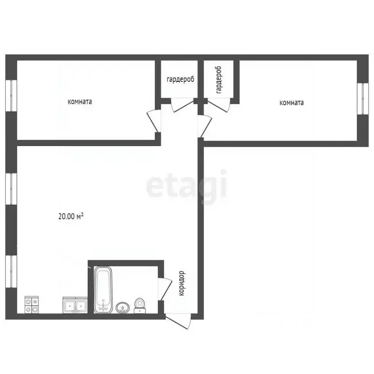 2-к кв. Тюменская область, Тюмень ул. Республики, 155 (55.0 м) - Фото 1