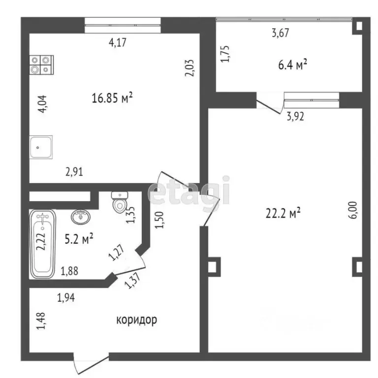 1-к кв. Крым, Саки ул. Санаторная (54.9 м) - Фото 1