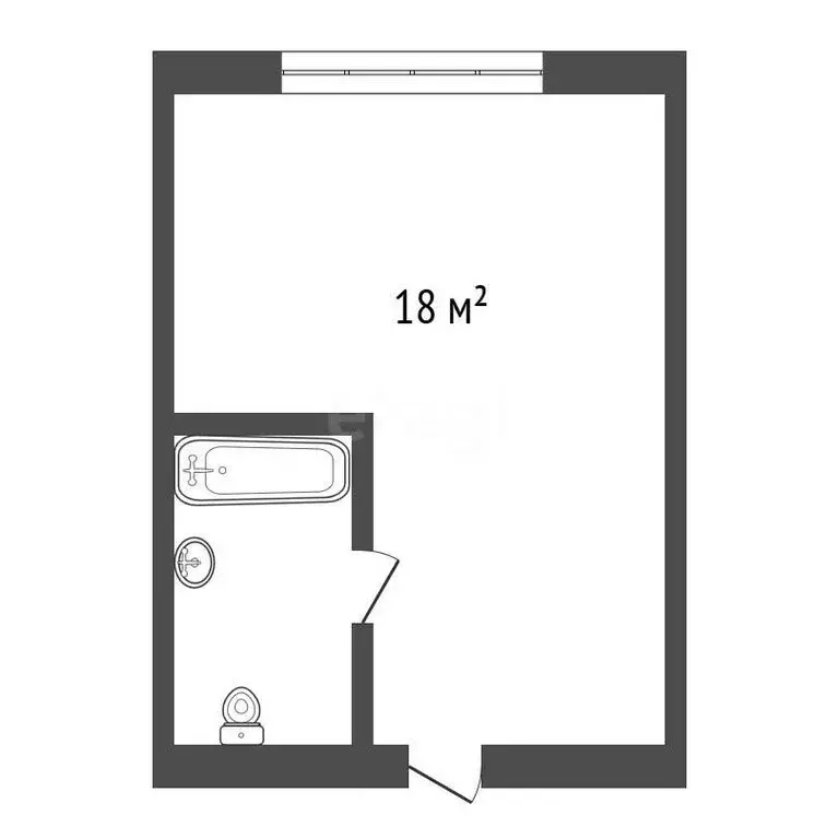Квартира-студия: Красноярск, Коммунальная улица, 6 (18 м) - Фото 1