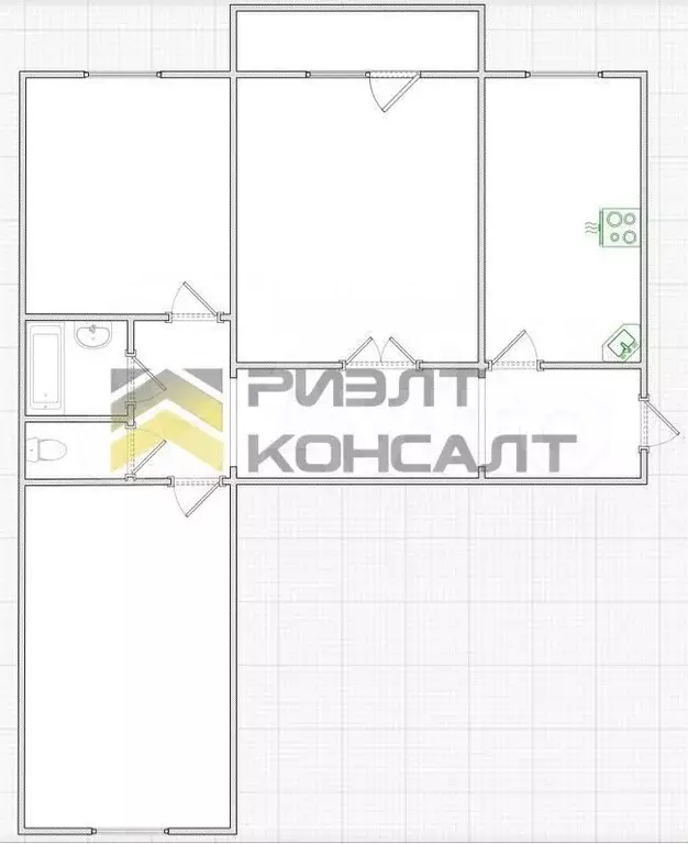 3-к. квартира, 80 м, 1/5 эт. - Фото 0