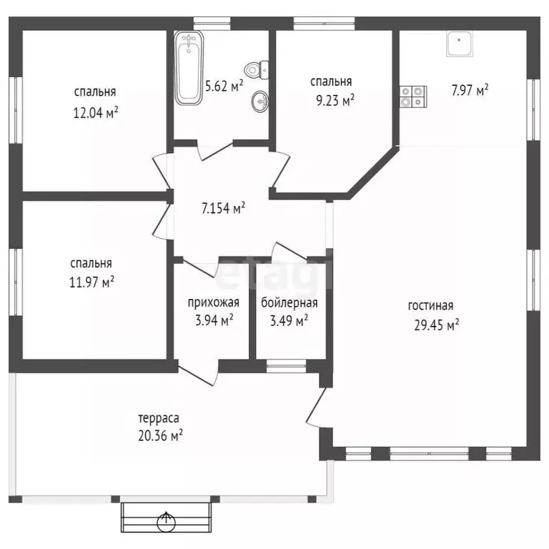 Дом в Мордовия, Саранск Тамбовская ул., 13 (91 м) - Фото 2