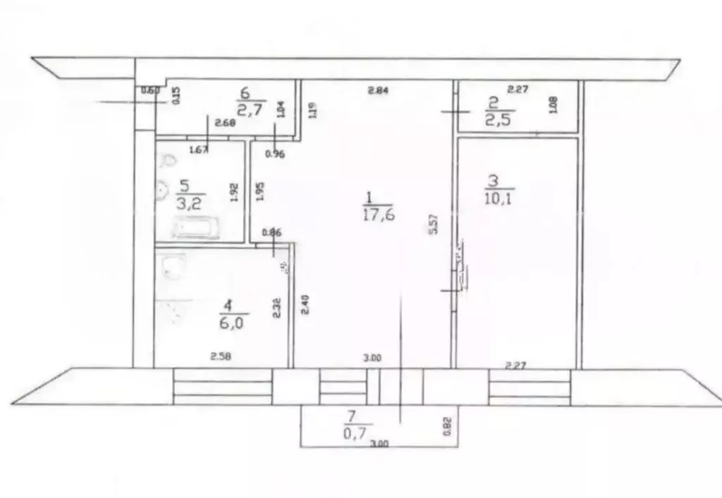 2-к кв. Татарстан, Казань Большая Красная ул., 1б (42.0 м) - Фото 1
