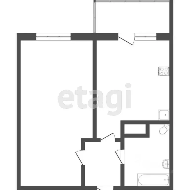 1-к кв. Ленинградская область, Кудрово г. Всеволожский район, ... - Фото 2