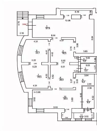 Помещение свободного назначения в Марий Эл, Йошкар-Ола просп. ... - Фото 2