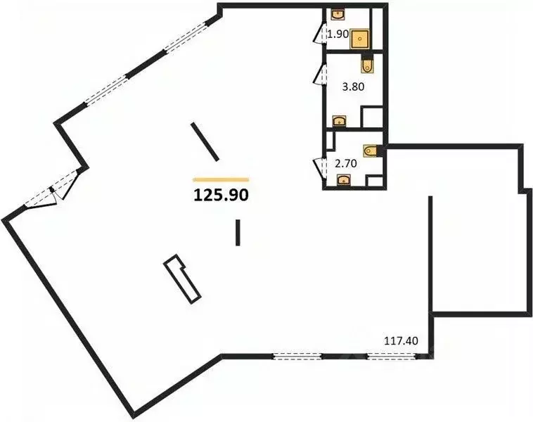 Торговая площадь в Москва Ильменский проезд, 4С3 (126 м) - Фото 0