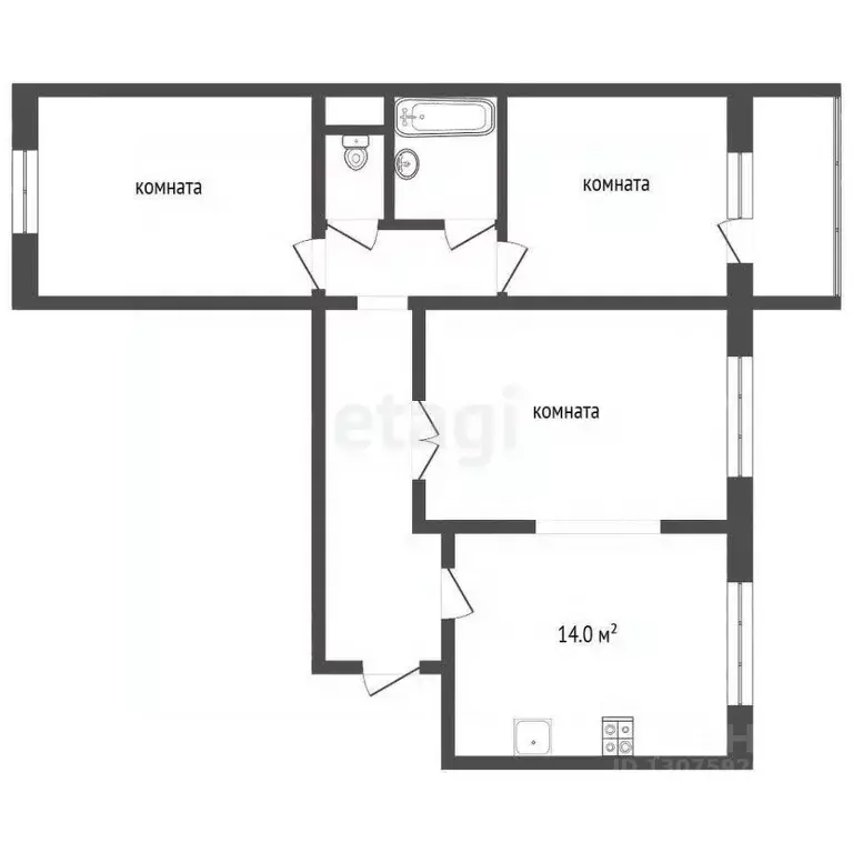 3-к кв. Ярославская область, Ярославль ул. Большая Техническая, 11 ... - Фото 2