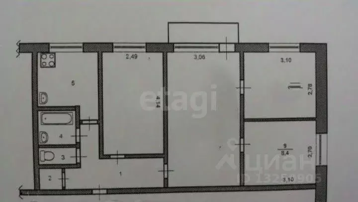 4-к кв. Липецкая область, Липецк ул. Леонтия Кривенкова, 7 (77.0 м) - Фото 2