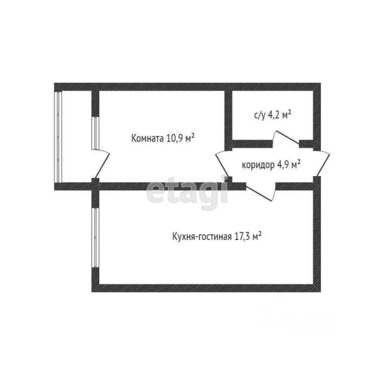 1-к кв. Краснодарский край, Новороссийск ул. Куникова, 47Г (37.3 м) - Фото 2