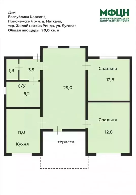 Дом в Карелия, Прионежский район, Шуйское с/пос, Жилой массив Ринда ... - Фото 1