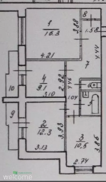 Продаётся 3-к квартира, 70 м - Фото 1