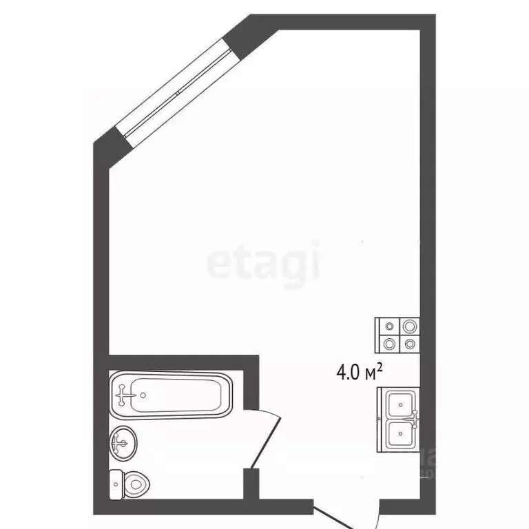 Студия Ростовская область, Ростов-на-Дону ул. Суворова, 3 (29.0 м) - Фото 2