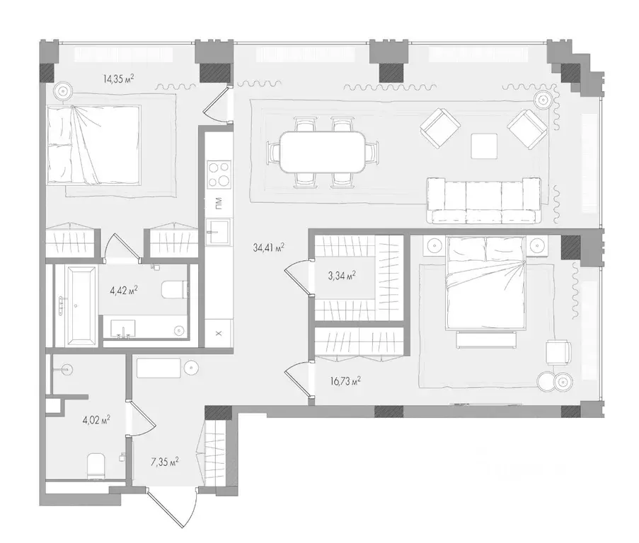2-к кв. Москва Садовая-Сухаревская ул., 14 (85.95 м) - Фото 0