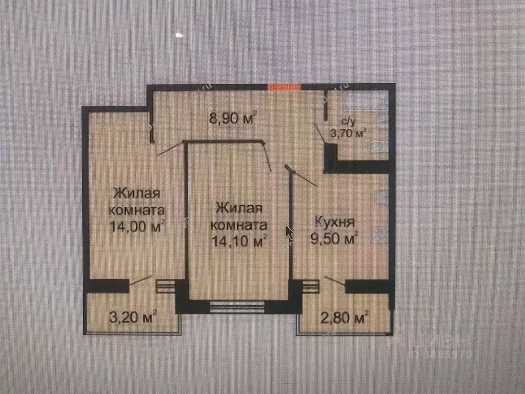 2-к кв. Ростовская область, Ростов-на-Дону ул. Берберовская, 14 (56.2 ... - Фото 2