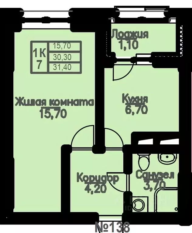 1-к кв. Московская область, Мытищи Новомытищинский просп., 62к1 (31.0 ... - Фото 0