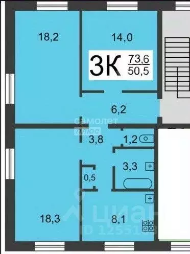3-к кв. Нижегородская область, Нижний Новгород Ковалихинская ул., 28А ... - Фото 1
