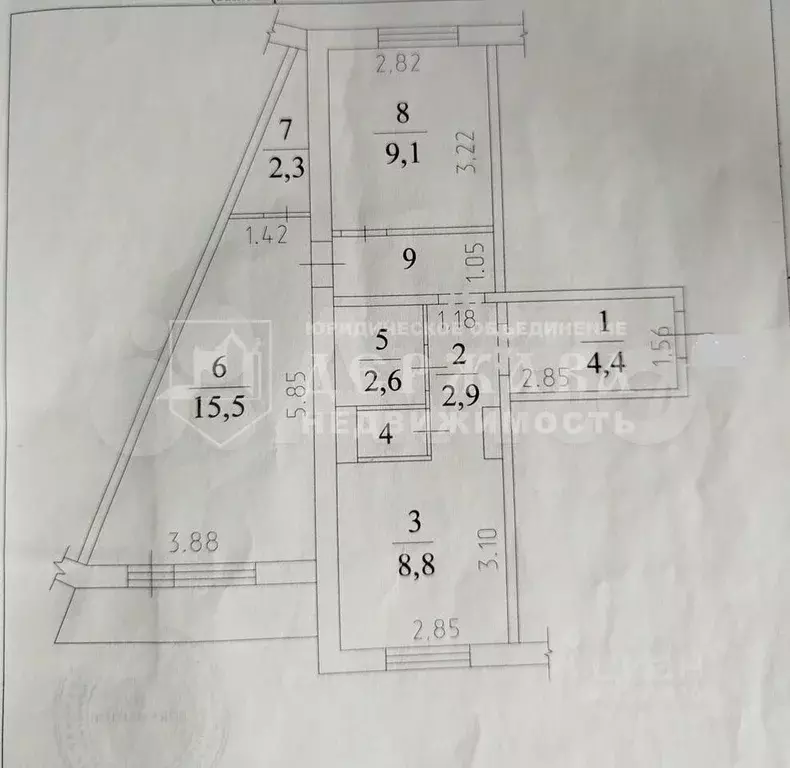2-к кв. Кемеровская область, Кемерово ул. Свободы, 11А (49.6 м) - Фото 1