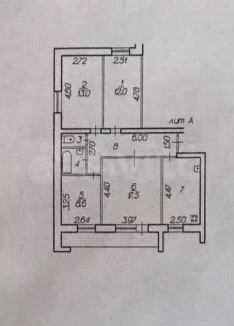 4-к. квартира, 82 м, 5/9 эт. - Фото 0