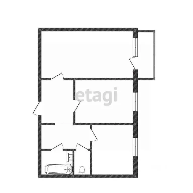 2-к кв. Костромская область, Кострома Давыдовский-3 мкр, 6 (51.7 м) - Фото 1