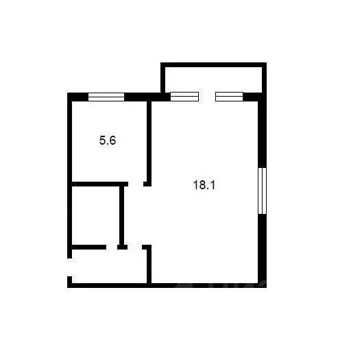 1-к кв. Ульяновская область, Димитровград ул. Осипенко, 19Б (29.2 м) - Фото 1