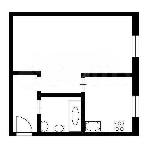 1-к. квартира, 30 м, 2/5 эт. - Фото 0
