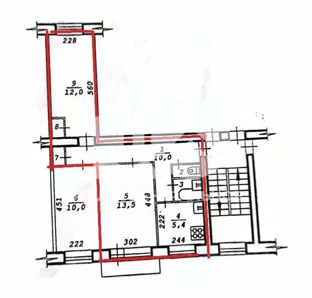 3-к кв. Новосибирская область, Новосибирск ул. Макаренко, 23/1 (54.9 ... - Фото 1