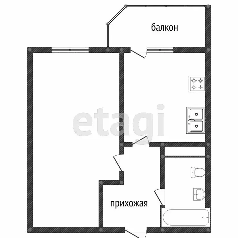 1-комнатная квартира: Ростов-на-Дону, улица Мечникова, 41/53 (36.9 м) - Фото 0