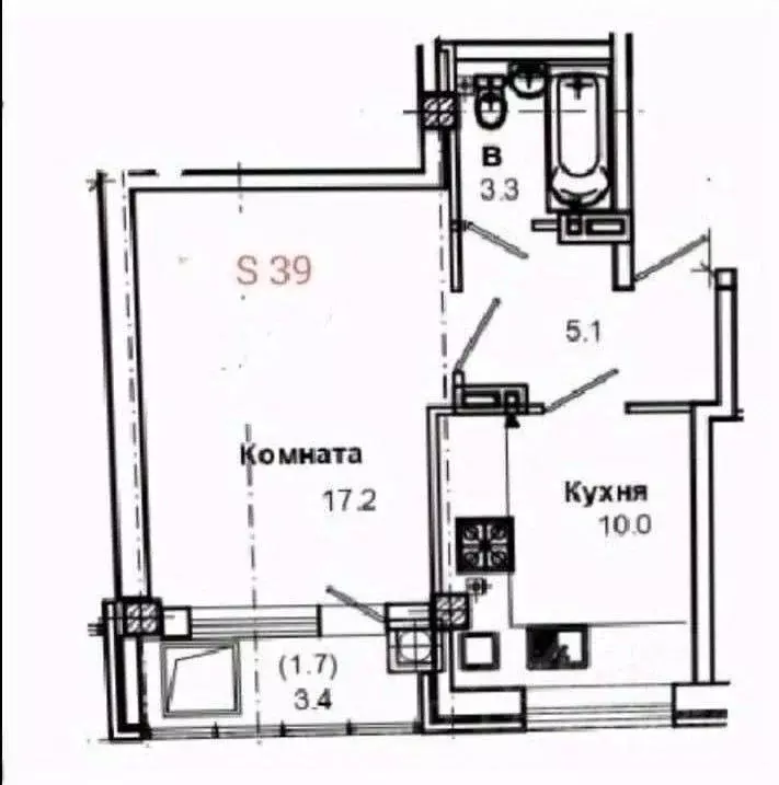 1-к кв. Ставропольский край, Пятигорск Первомайская ул., 81 (39.0 м) - Фото 1
