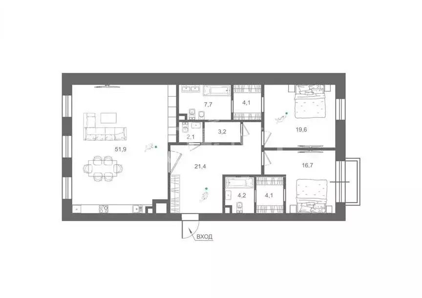 3-комнатная квартира: Москва, улица Большая Полянка, 44 (135 м) - Фото 1