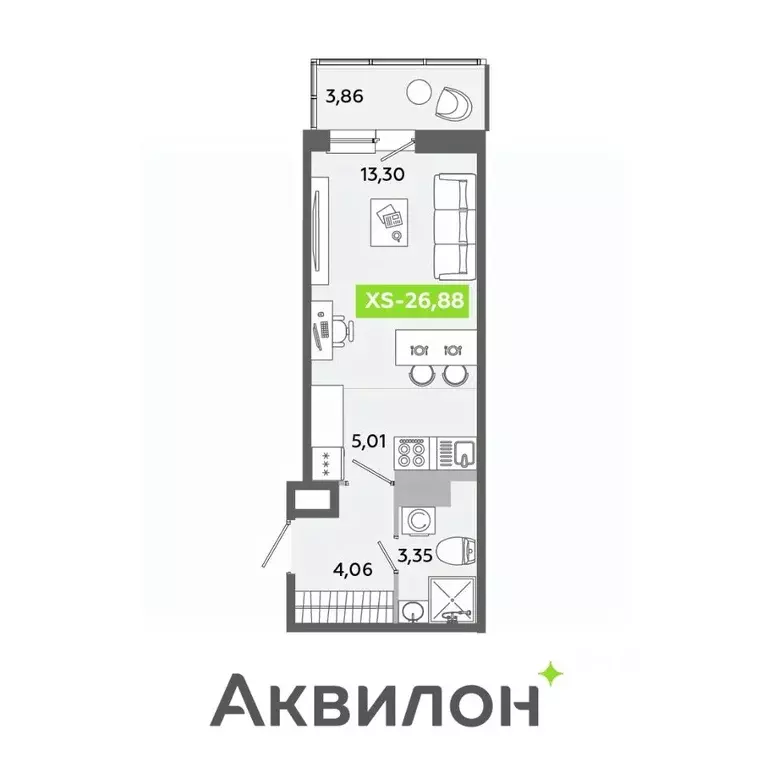 Студия Ленинградская область, Всеволожский район, Заневское городское ... - Фото 1
