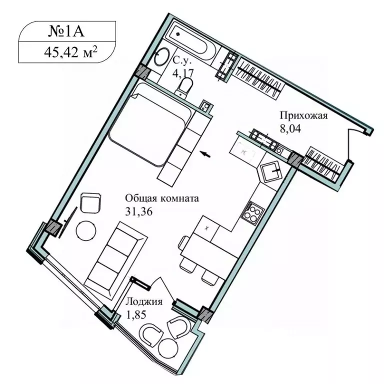 1-к кв. Севастополь ул. Летчиков, 10 (47.5 м) - Фото 0