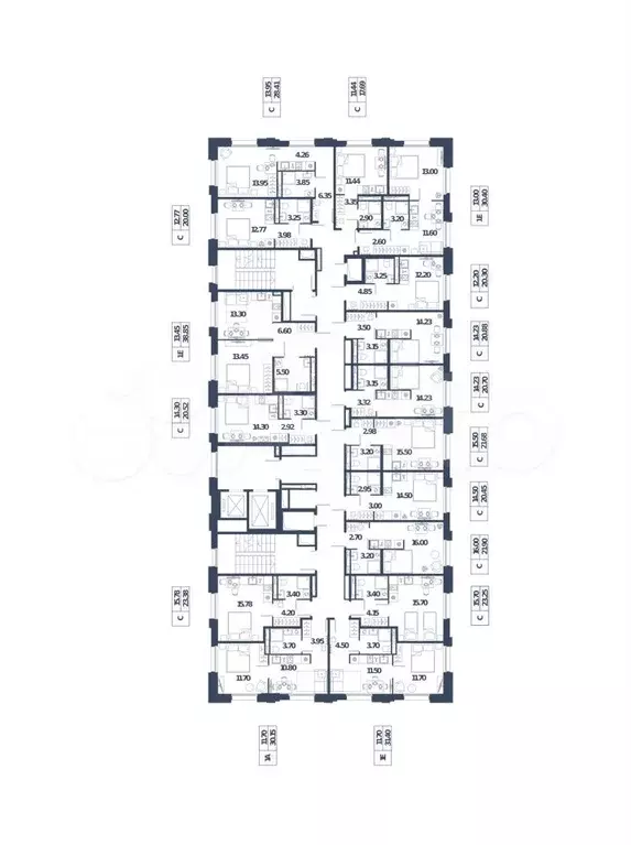 Апартаменты-студия, 23,3м, 3/16эт. - Фото 1