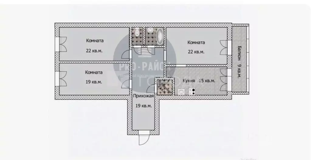 3-к кв. Алтайский край, Барнаул Власихинская ул., 77 (110.0 м) - Фото 2