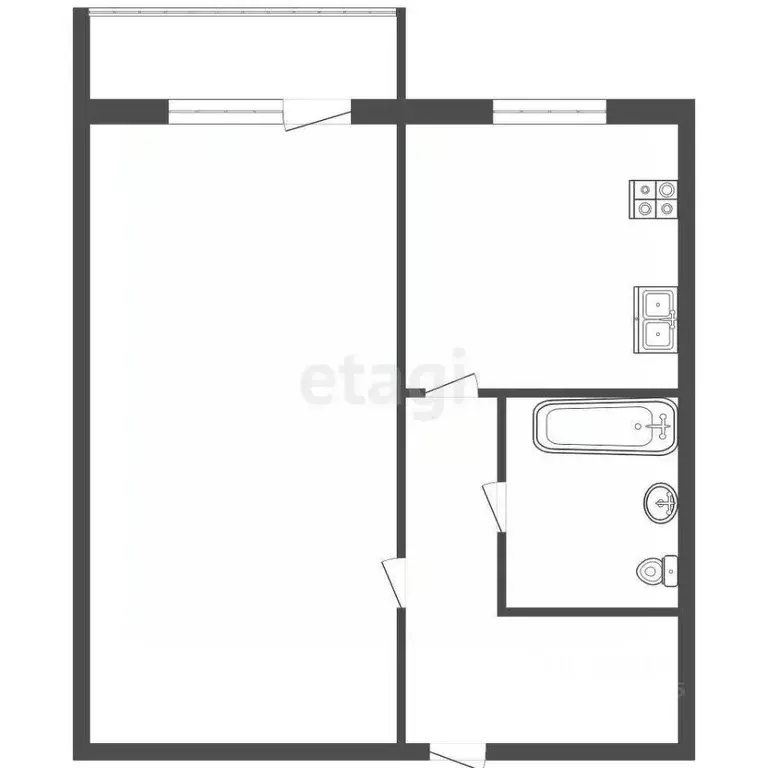 1-к кв. Владимирская область, Ковров Колхозная ул., 32 (30.6 м) - Фото 2