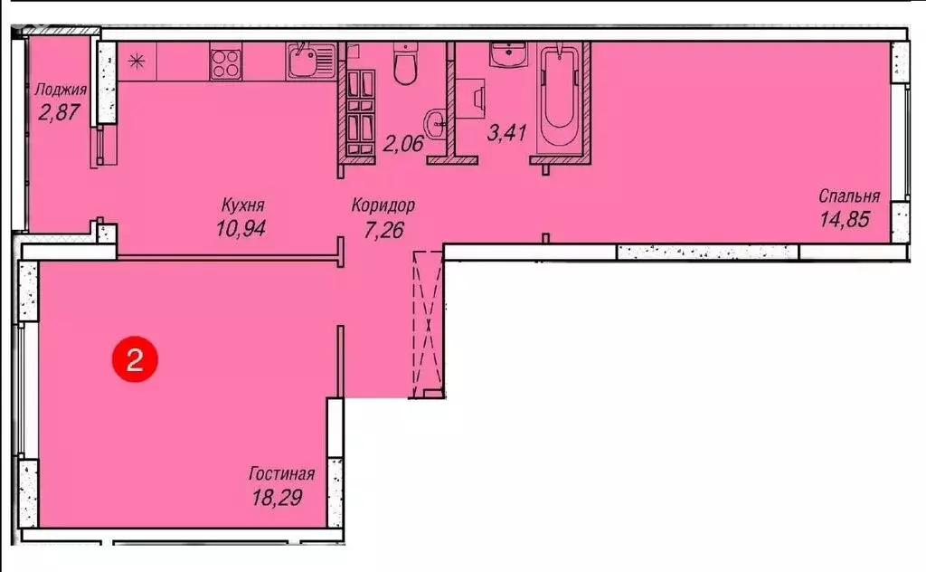 2-комнатная квартира: екатеринбург, улица рябинина, 18/3 (56.7 м) - Фото 0