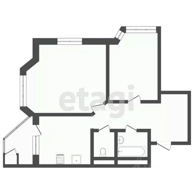 2-к кв. Тюменская область, Тюмень Первомайская ул., 50 (66.7 м) - Фото 1