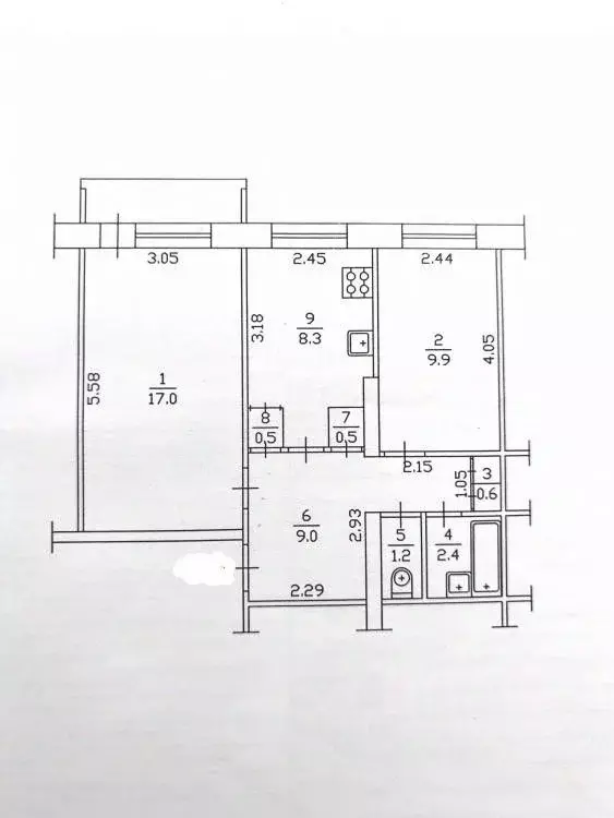 2-к кв. Саха (Якутия), Якутск ул. Дзержинского, 8/2 (48.4 м) - Фото 1
