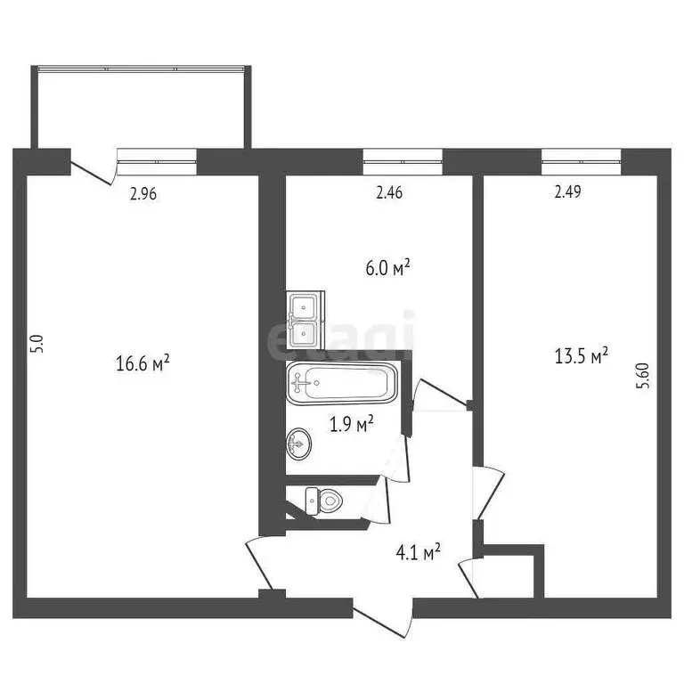 2-комнатная квартира: Севастополь, проспект Победы, 52 (43.6 м) - Фото 0