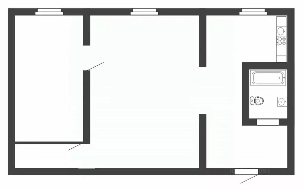 2-к кв. Челябинская область, Челябинск пос. Мелькомбината,  (40.2 м) - Фото 1