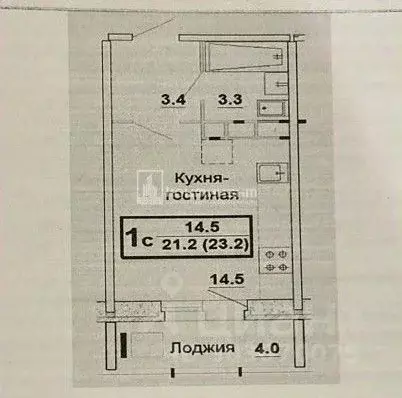 Студия Владимирская область, Ковров Лиственная ул., 80 (23.1 м) - Фото 0