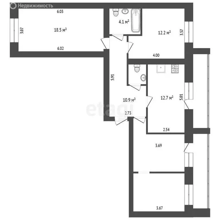 3-комнатная квартира: Пермь, улица Сакко и Ванцетти, 111 (82.3 м) - Фото 0
