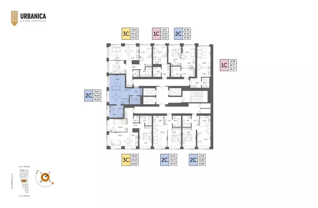 2-к кв. Башкортостан, Уфа Зеленая Роща жилрайон, Урбаника жилой ... - Фото 2